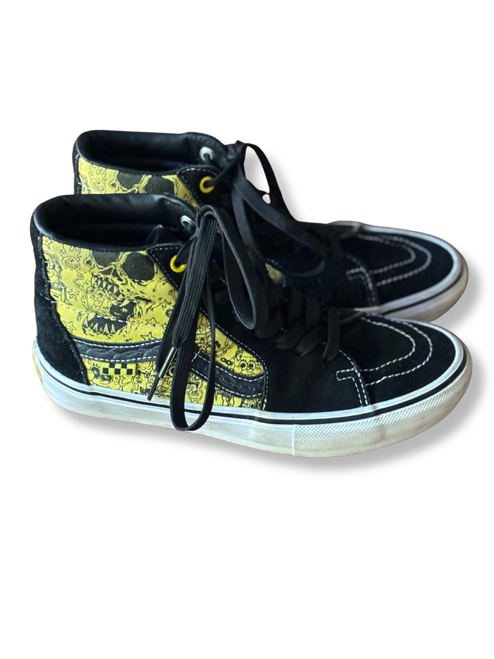 Vans x SpongeBob Mike Gigliotti Sk8-Hi Men 7 Women 8.5 Black Yellow